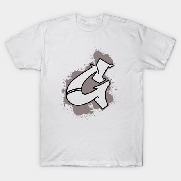 Graffiti style G T-Shirt by KeegansKolourStudio